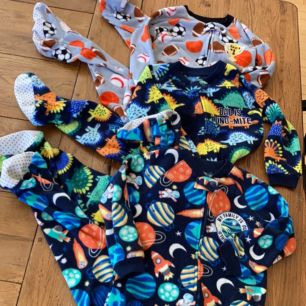 Footed Fleece Sleeper Bundle 3T